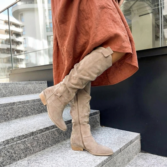 Aurea™ Botas Altas Elegantes de Efecto Ante